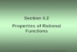 Section 4.2 properties of rational functions
