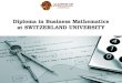 Diploma in business mathematics at switzerland university