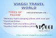 Memory foam sleeping pillow with cool gel. Cervical Pillow. Feather Soft microfibre pillow. Feather Soft microfibre pillow manufacturer Viaggi travel world