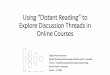 Using “Distant Reading” to Explore Discussion Threads in Online Courses