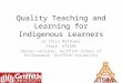 Connect with Maths ~ Quality teaching and learning for Indigenous students