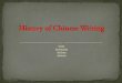 History of chinese writing