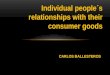Individual people´s relationships with their consumer goods