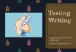 Testing writing (for Language Teachers)