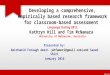 Developing a comprehensive empirically based research framework for classroom based assessment