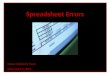 Spreadsheet Errors