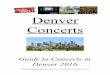 Denver Concert Guide For 2016