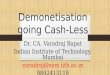 Demonetisation cash less economy dec 2016