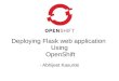 Deploying Flask web app using OpenShift