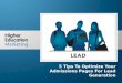 5 tips to optimize your admissions pages for lead generation