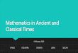 Mathematics in ancient and classical times