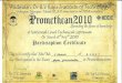 Promehtean participation Certificate
