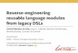 Reverse-Engineering Reusable Language Modules from Legacy DSLs