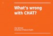 Dartmouth discussion: What's wrong with "What's wrong with CHAT?"?