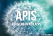 APIs for modern web apps