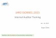 JARO Thermal ISO9001 2015 internal auditor training  20170118
