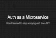 Auth as a microservice