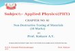 Ndt first year Physics for diploma student by Prof. Kokare A.Y