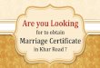 Apply Marriage Certificate online in Khar Road, Mumbai. Khar Road, Online Booking Office for Marriage Certificate