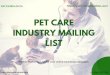 Pet Care Industry Mailing List