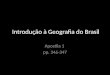 Introdução à Geografia do Brasil