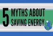 5 Myths About Saving Energy