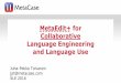 Collaborative language engineering and language use: demo with MetaEdit+