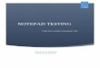 Notepad Testing Report