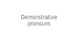 Demonstrative pronouns slides