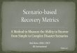 Scenario based recovery metrics
