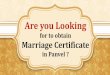 Apply Marriage Certificate online in PANVEL, Mumbai. PANVEL Online Booking Office for Marriage Certificate
