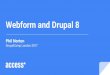 Webform and Drupal 8