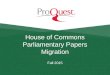House of Commons Parliamentary PapersMigration