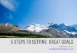 5 steps to setting great goals