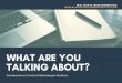 What are you talking about  - introduction to content marketing for realtors (1)