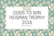 Heisman trophy odds 2016