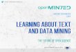 3 minute lightning talk about OpenMinTeD