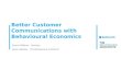 MRS Speaker Evening - Better Customer Communications with Behavioural Economics