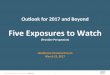 Outlook for 2017 and Beyond - Five Exposures to Watch in Health Care
