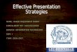 Effective presentation strategies