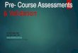 Pre  course assessment- validation v2