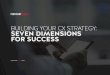 BUILDING YOUR CX STRATEGY: SEVEN DIMENSIONS FOR SUCCESS