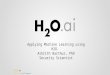 Applying Machine Learning using H2O