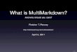 What is mmd - Multi Markdown ?