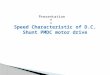 Speed characteristic of d.c. shunt pmdc motor drive