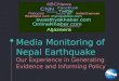 Media Monitoring of Nepal Earthquake