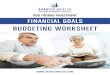 Rod thomas investment - financial goals budgeting worksheet