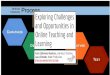 Challenges & Opportunities in Online & Learning
