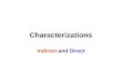 Characterizations lesson