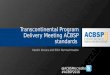 Transcontinental Program Delivery Meeting ACBSP Standards